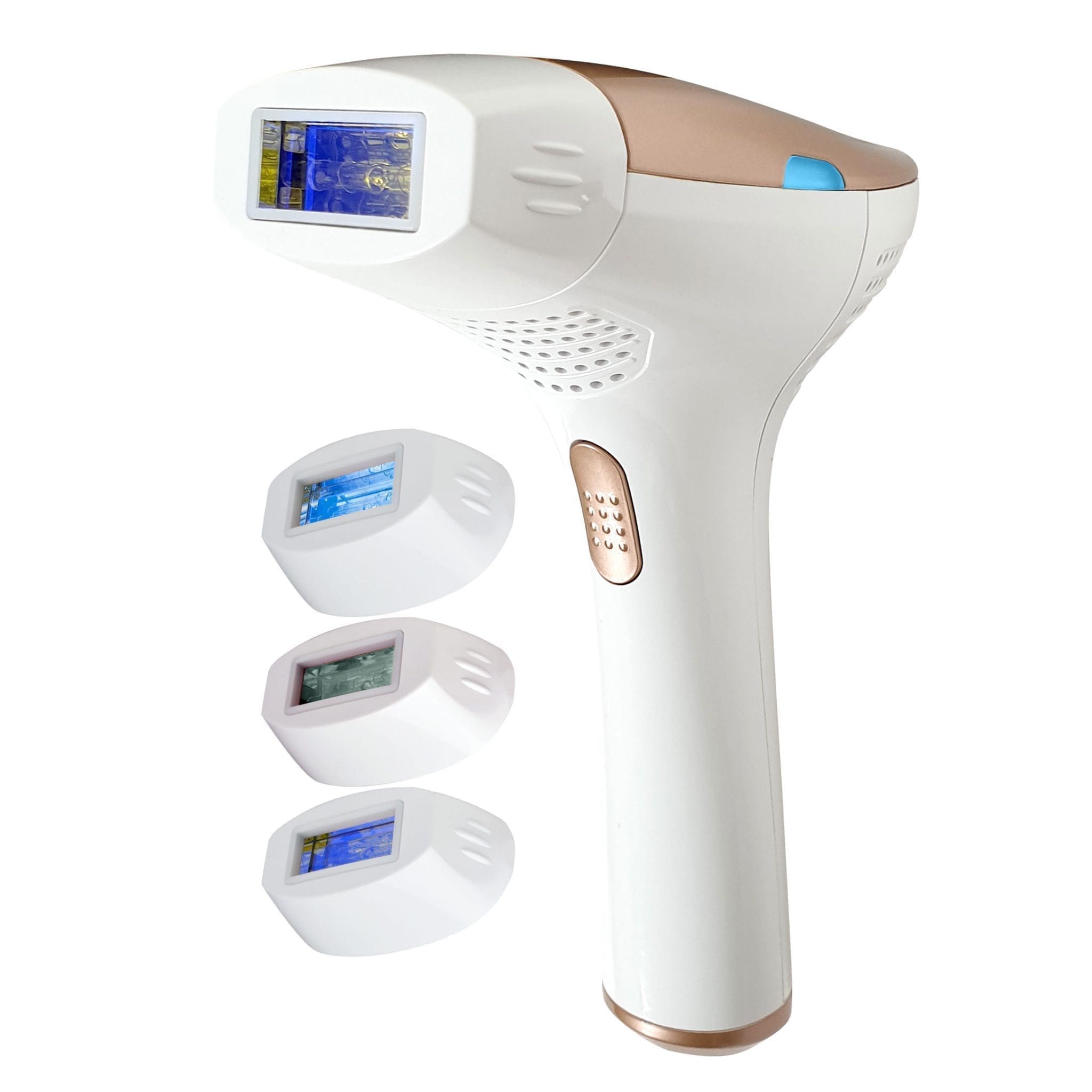 FAUSTINA 3IN1 IPL device with its three interchangeable lamps